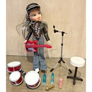 Bratz Rock Angelz Band Instrumentz Jade ROCKIN FUN 3-IN-1 Doll Rare 2005 READ VT